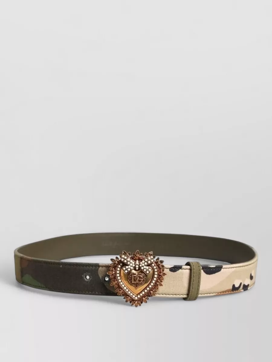 Dolce & Gabbana Camouflage Belt In Brown