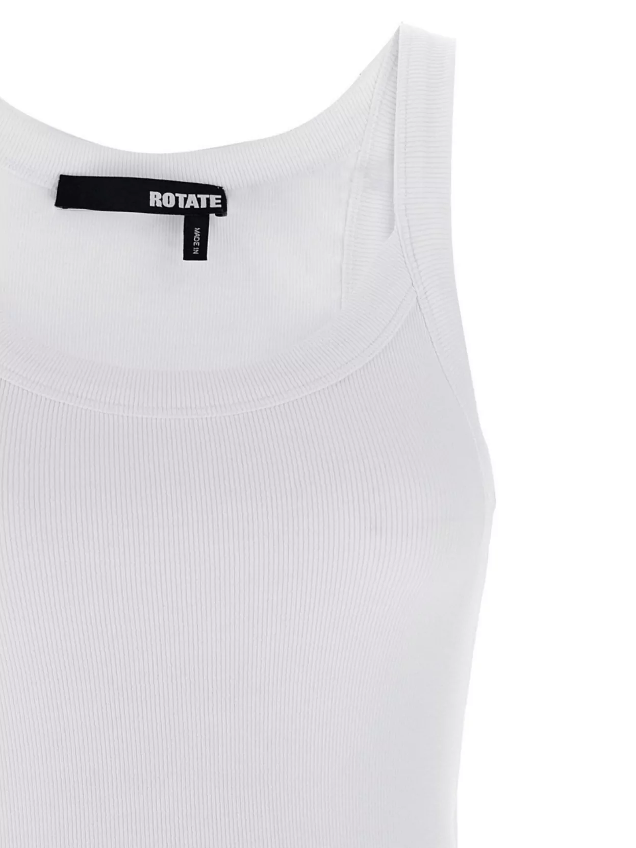 Rotate Birger Christensen Textured Tank Top Scalloped Hem