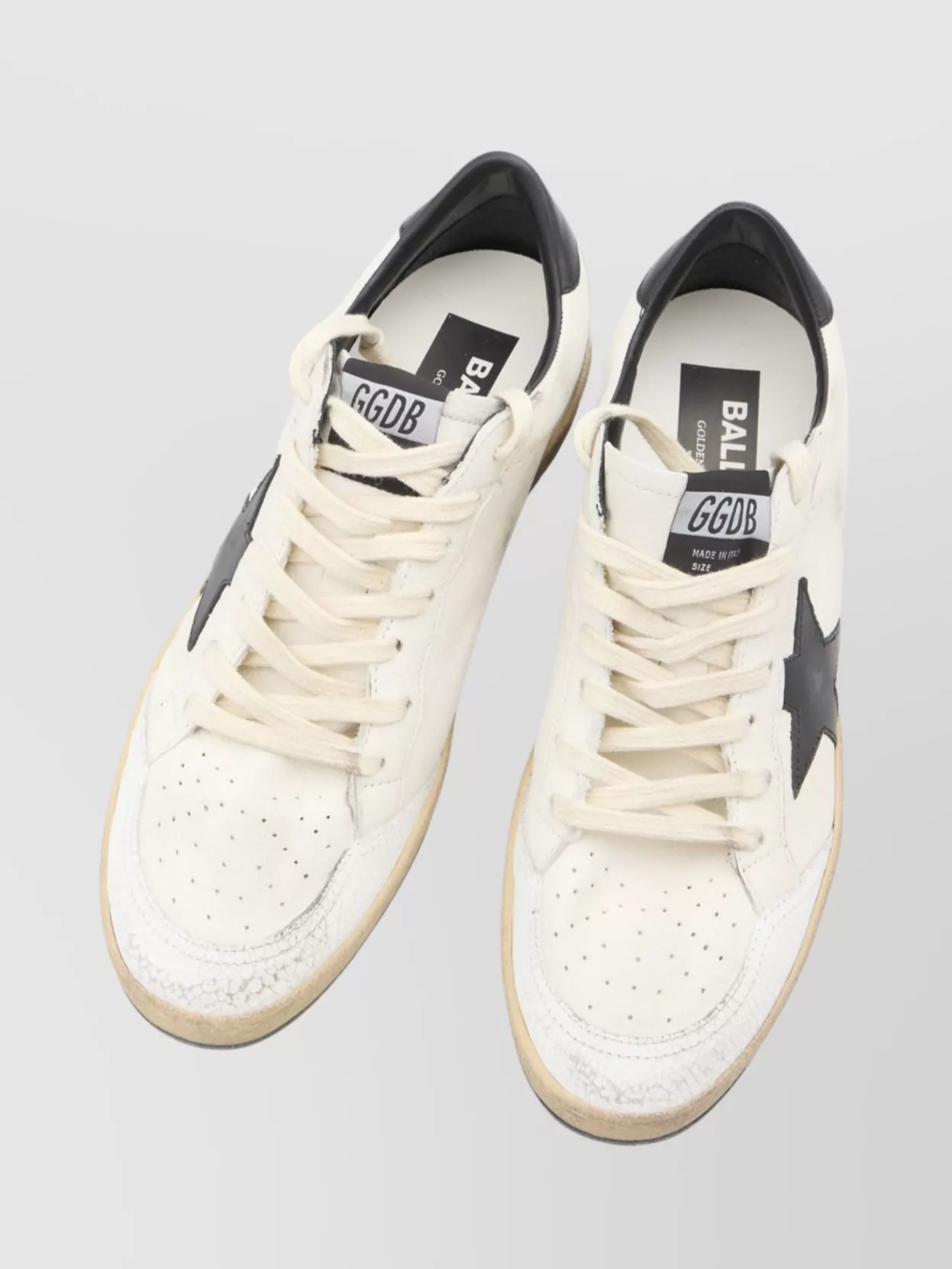 Golden Goose Leather Star Perforated Toe Sneakers