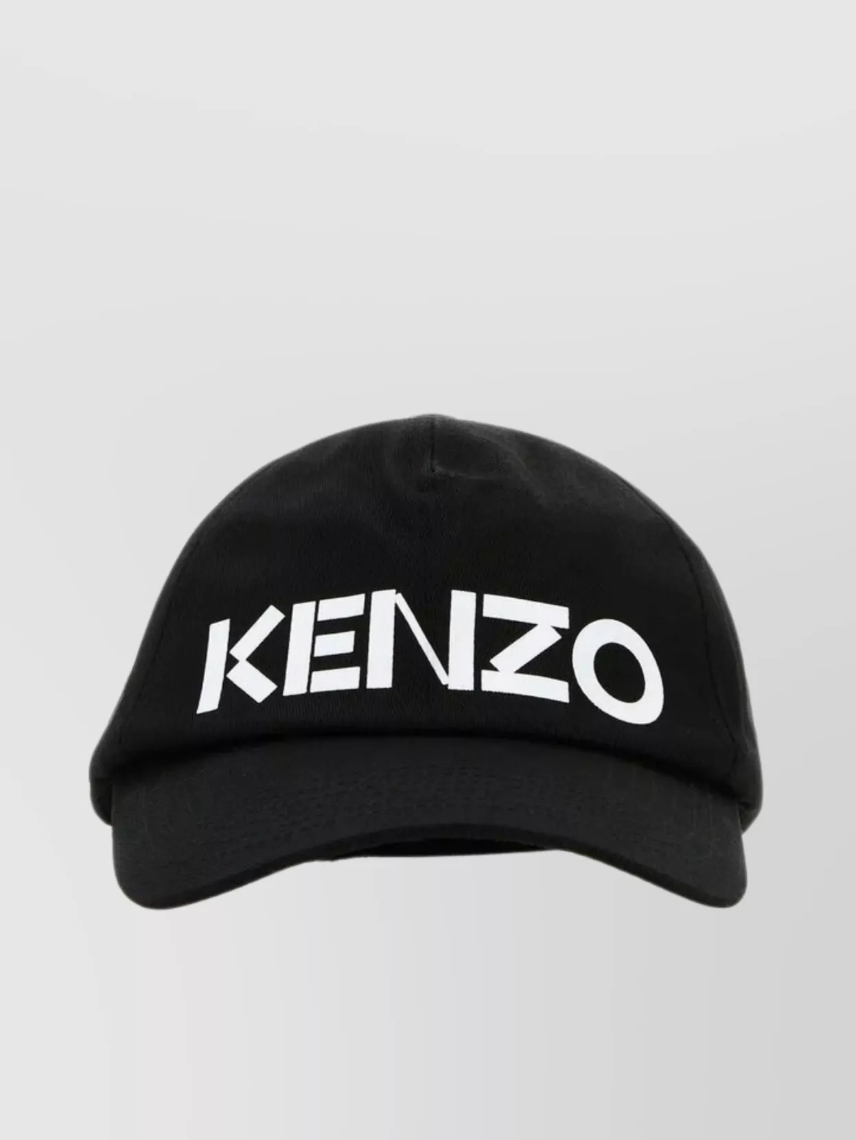 Kenzo Baseball Cap With Curved Brim And Unique Print In Black