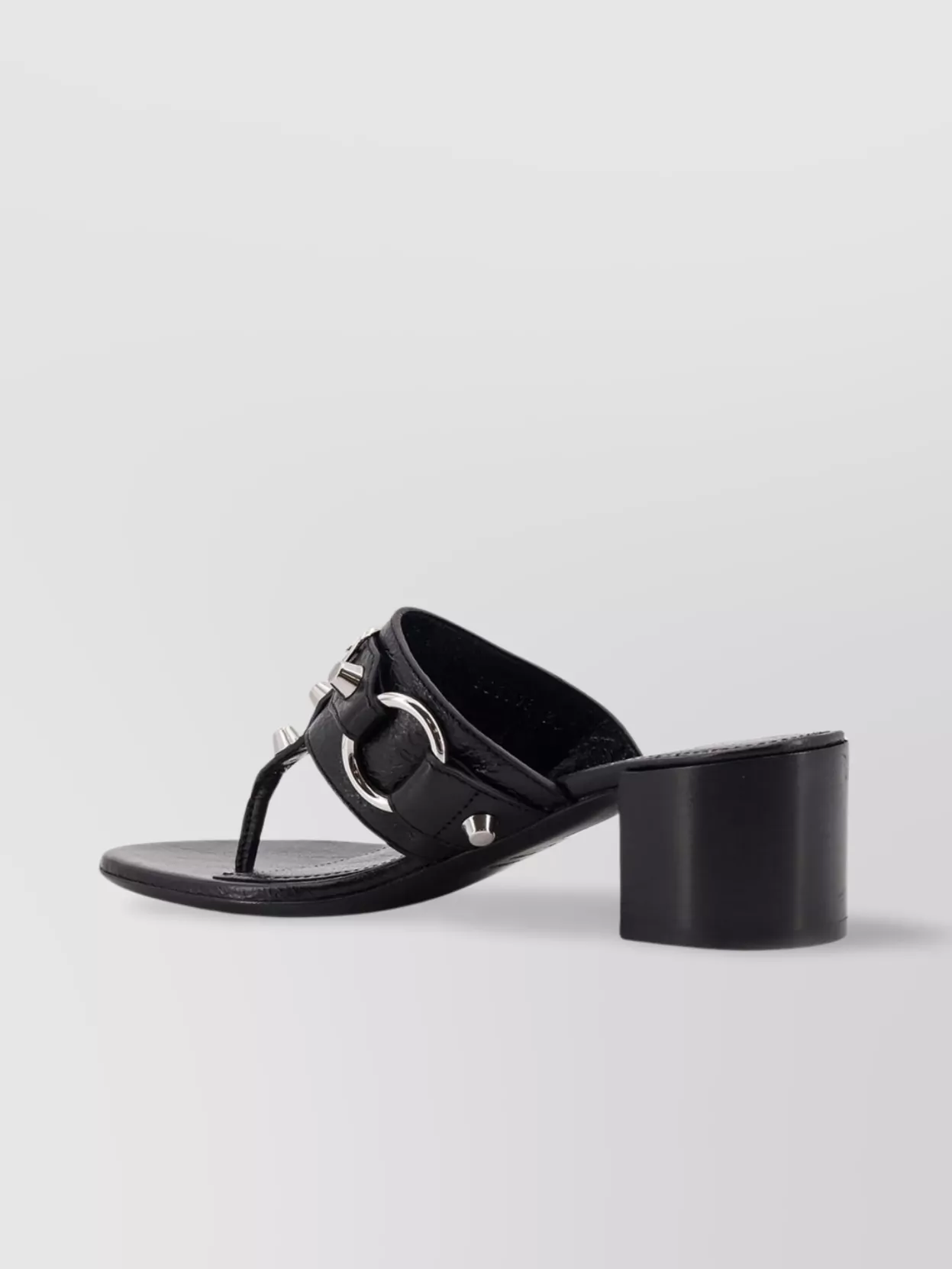 Balenciaga City Tong Leather Heeled Sandals