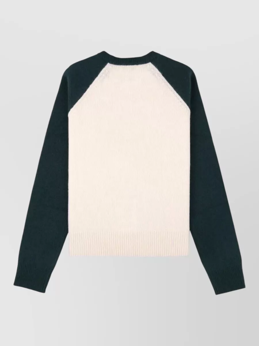 Sporty & Rich Cashmere Wool Baseball Sweater