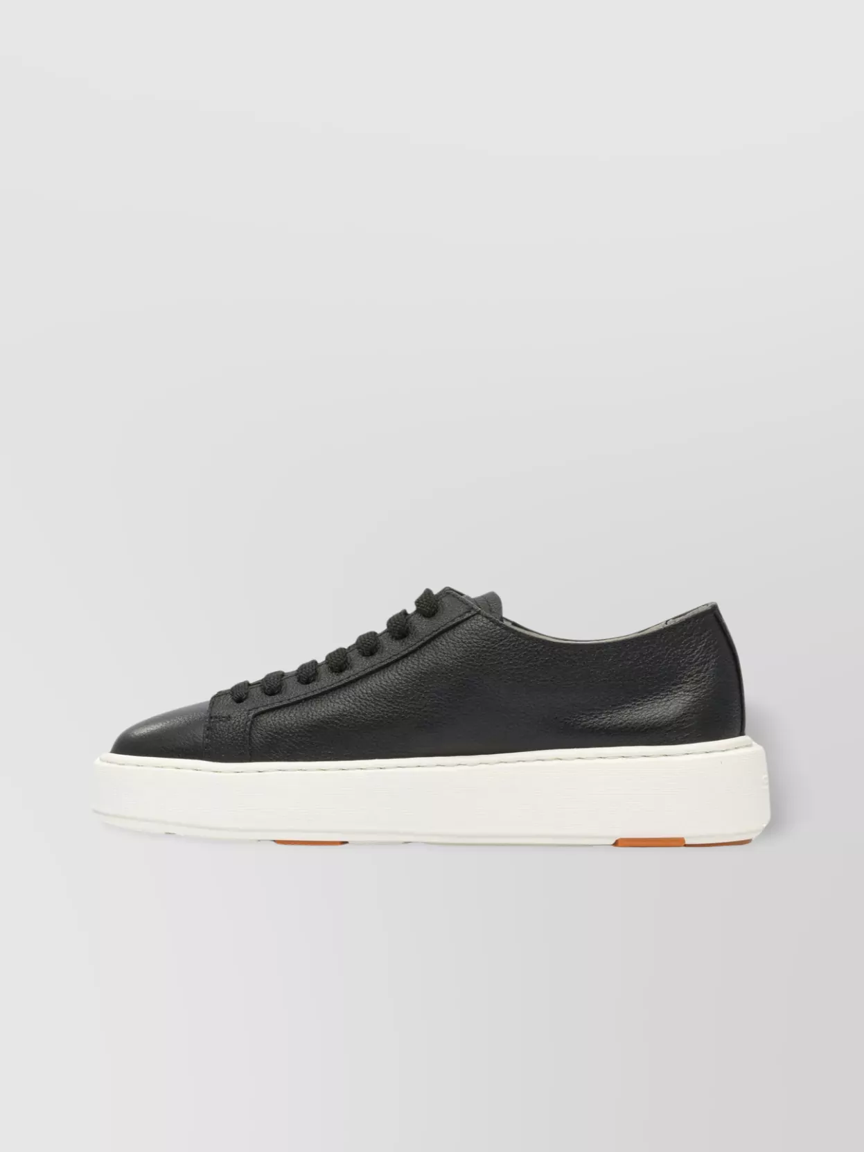 Santoni Low-Top Round Toe Sneakers With Textured Sole