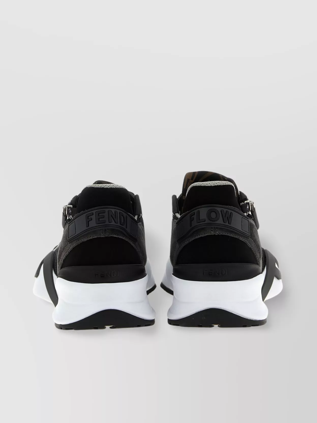Fendi Structured Stitched Collar Sole Sneakers