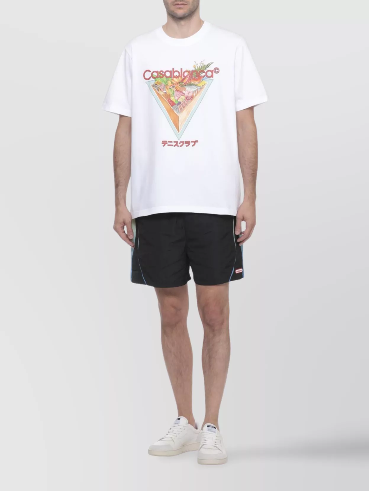 Casablanca Graphic Print Short Sleeve Round Neck T-Shirt