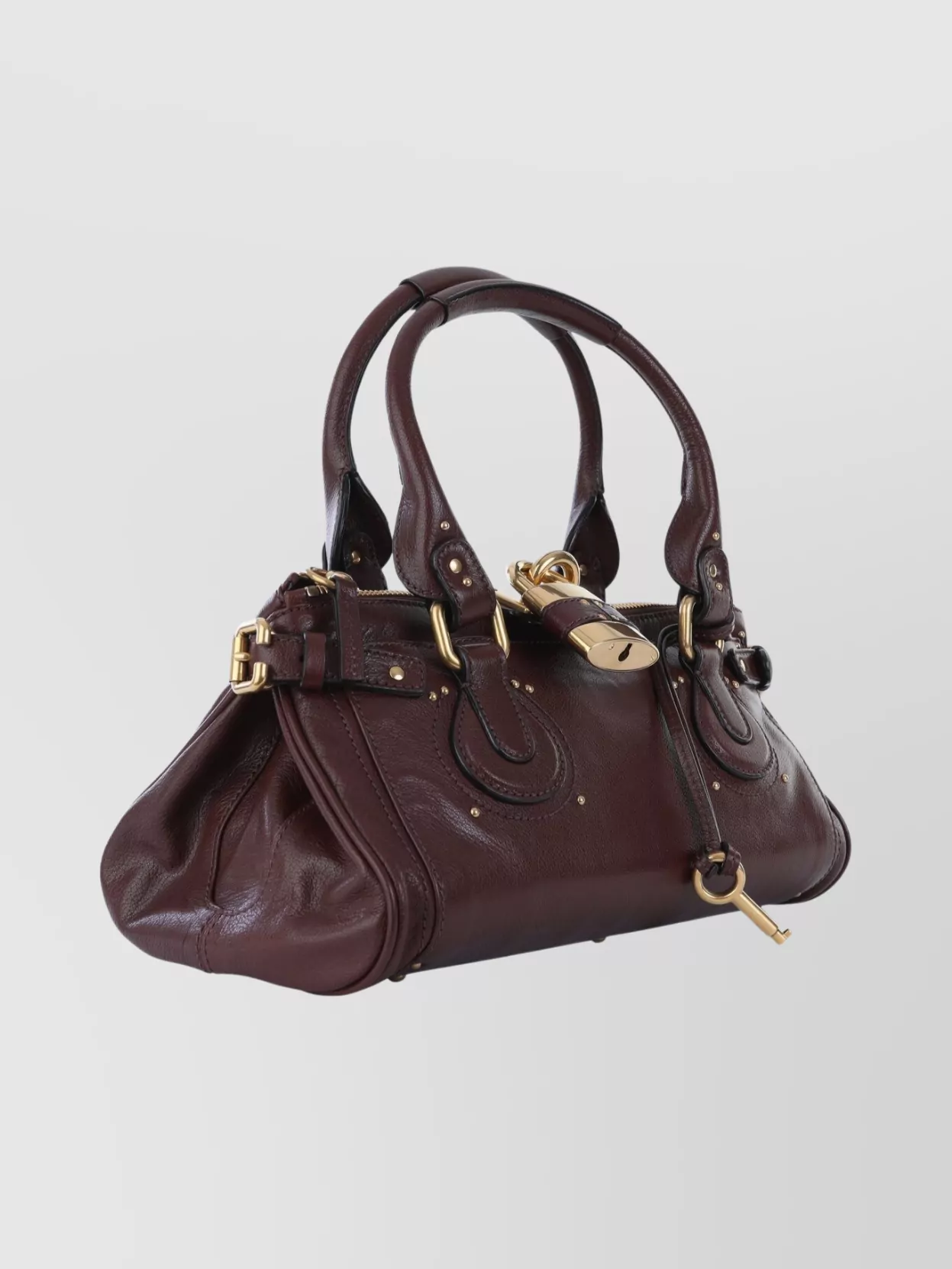 Chloé Double Handle Shoulder Bag Padlock Detail