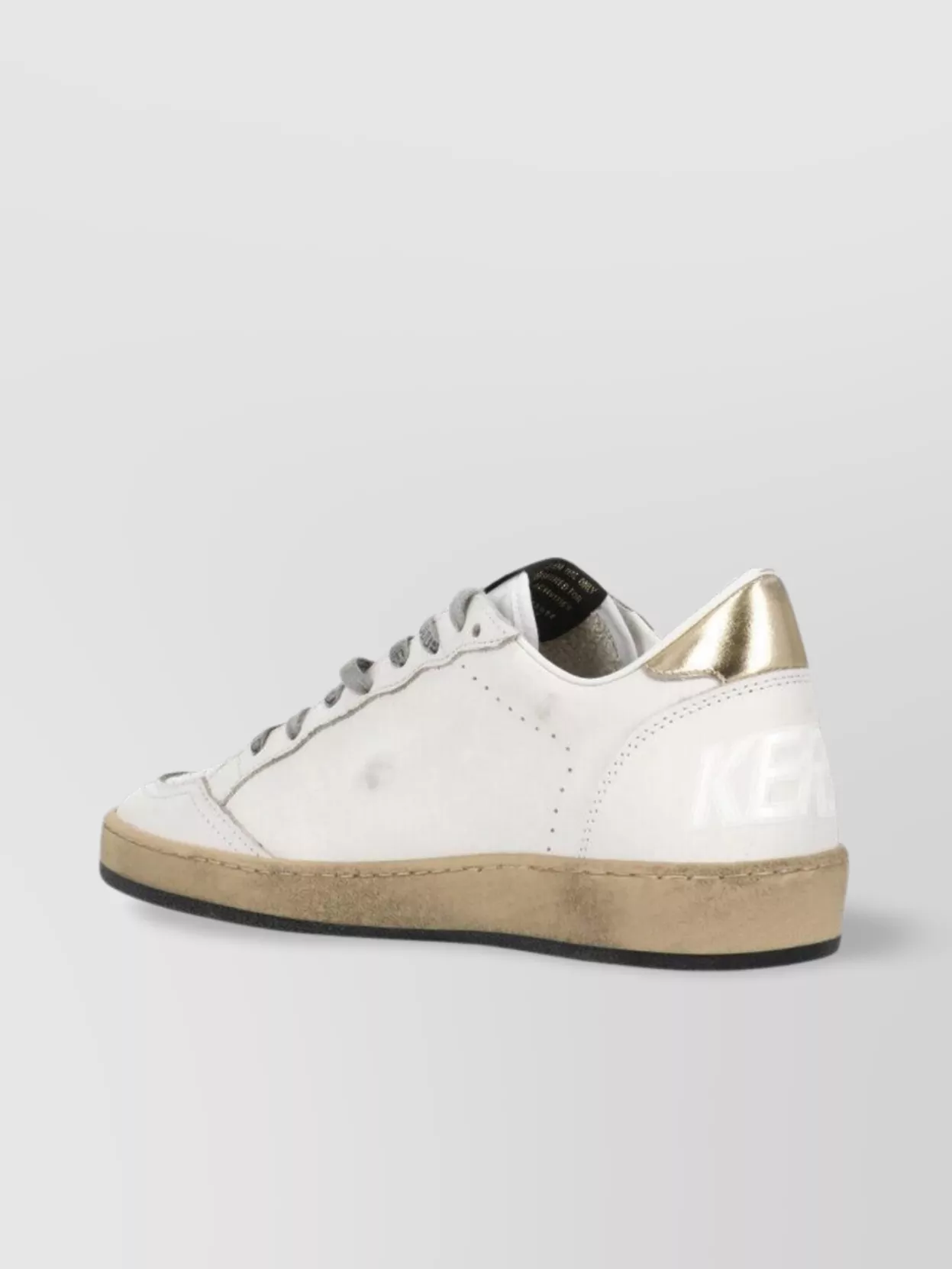 Golden Goose Leather Sneakers With Laminated Star And Heel Detail In Multi