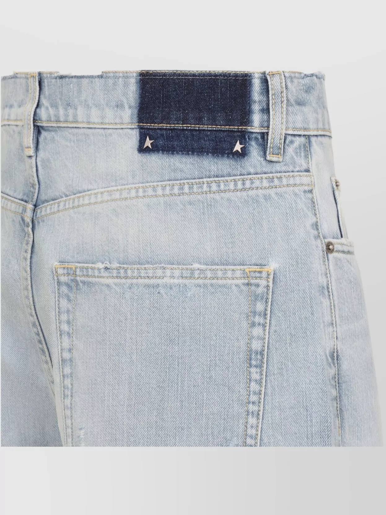 Golden Goose Morgan Wide Pants With Destroyed Front Panel