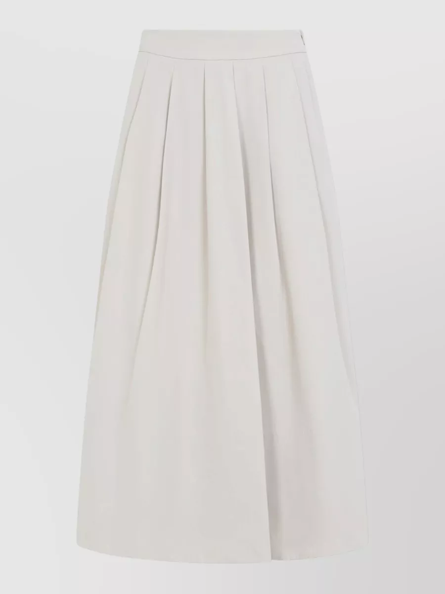 Peserico Polyester Pleated Midi Skirt