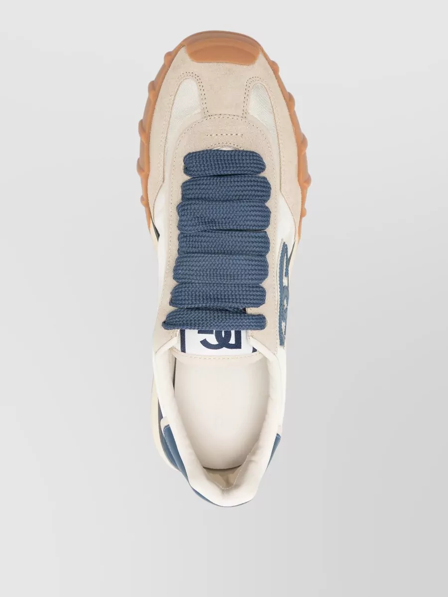 Dolce&Gabbana Low Sneakers Contrast Panels Round Toe Rubber