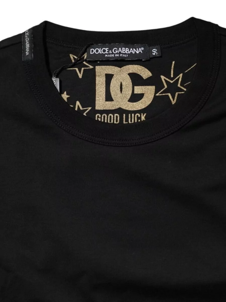 Dolce&Gabbana Cotton Logo Print Crew Neck T-Shirt