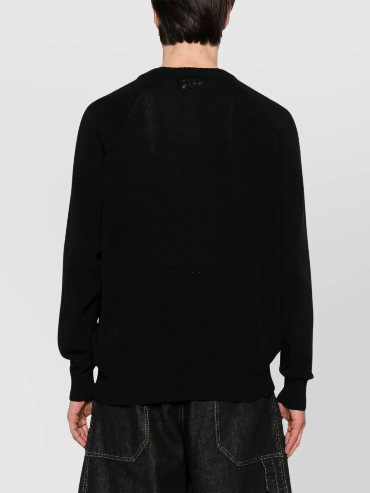 Y-3 Crewneck Sweater With Intarsia-Knit And Embroidered Detail