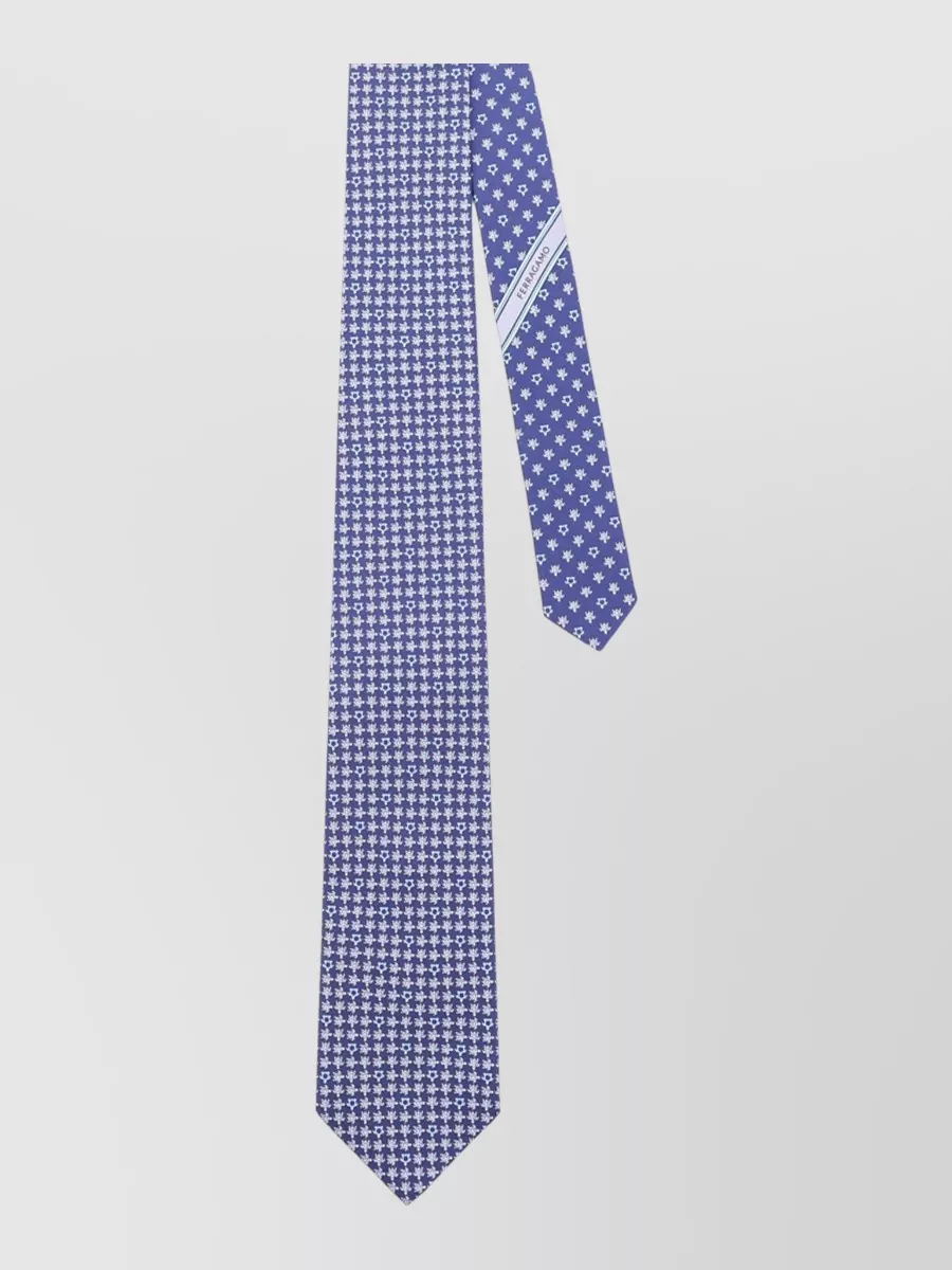 Ferragamo silk tortoiseshell-print tie