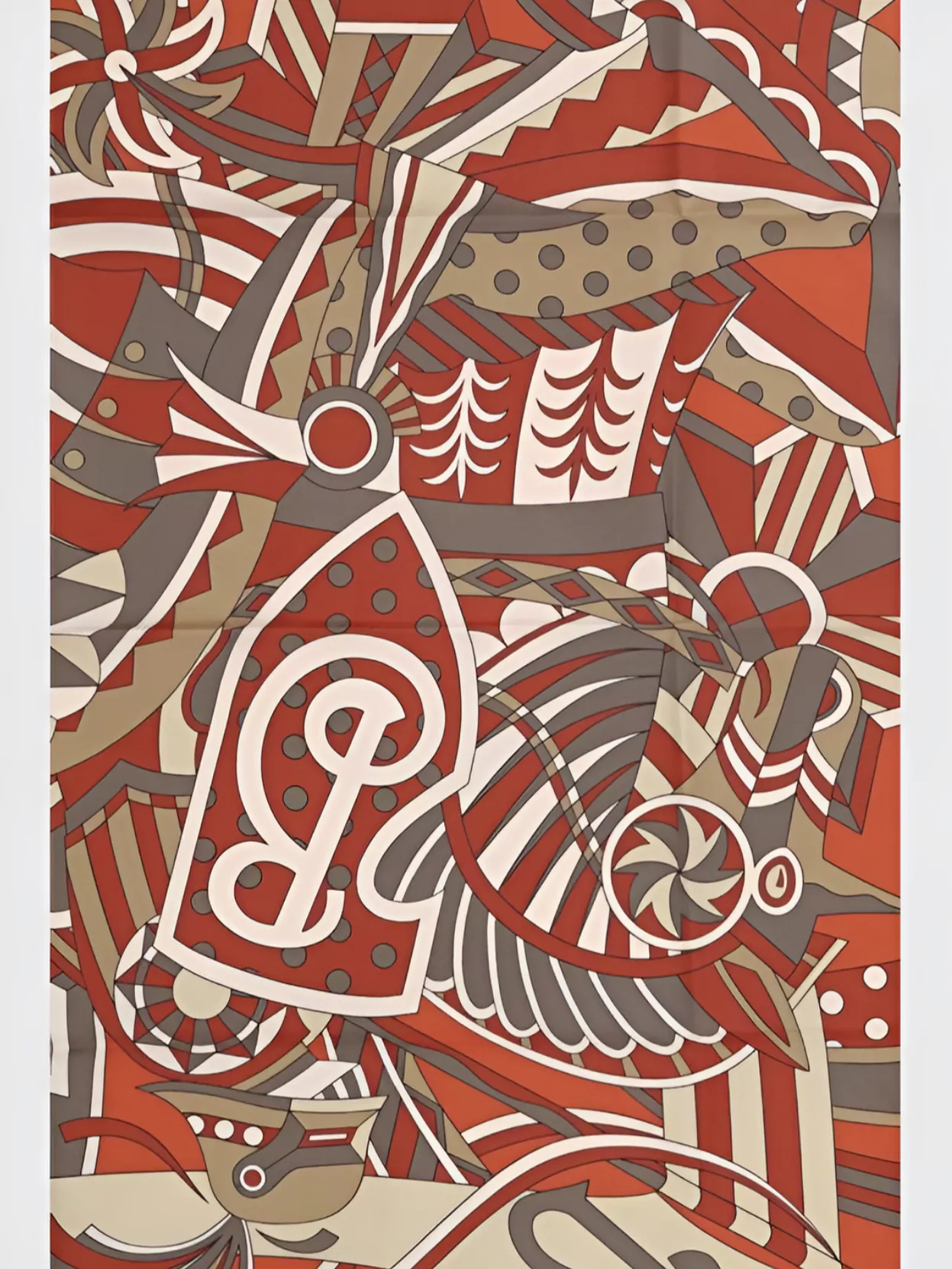 Burberry Luxurious Silk Scarf Abstract Print