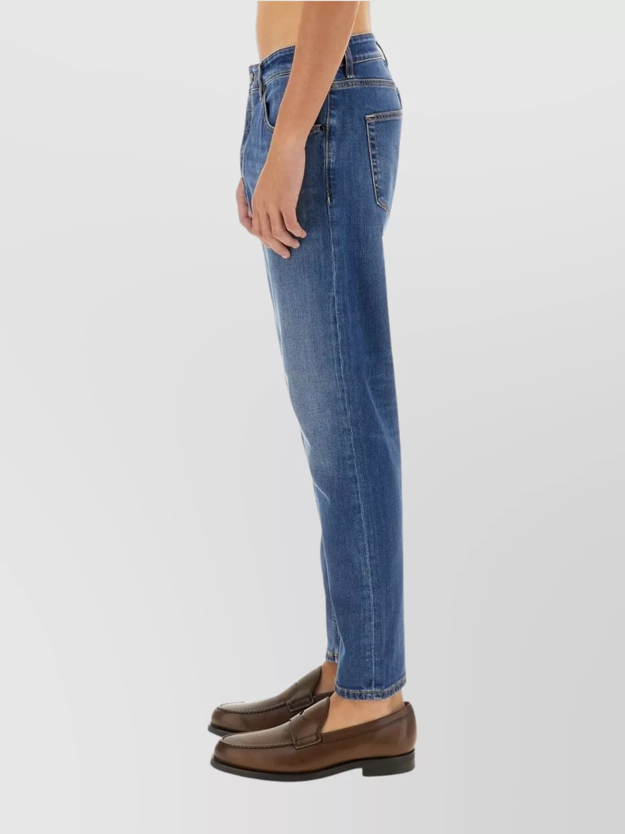 Pt Torino Straight Leg Denim Jeans With Faded Effect