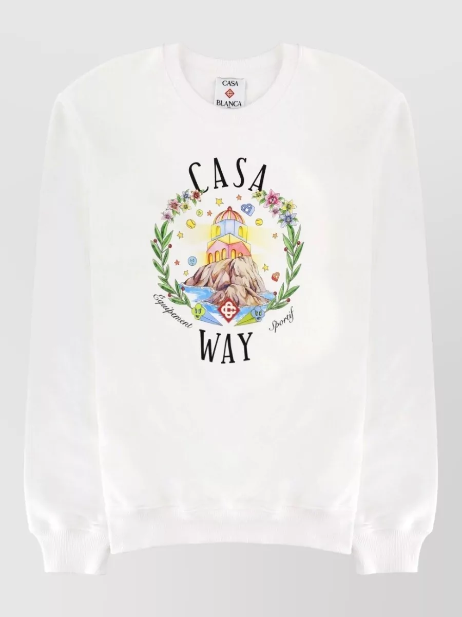 Casablanca organic cotton crew neck sweatshirt
