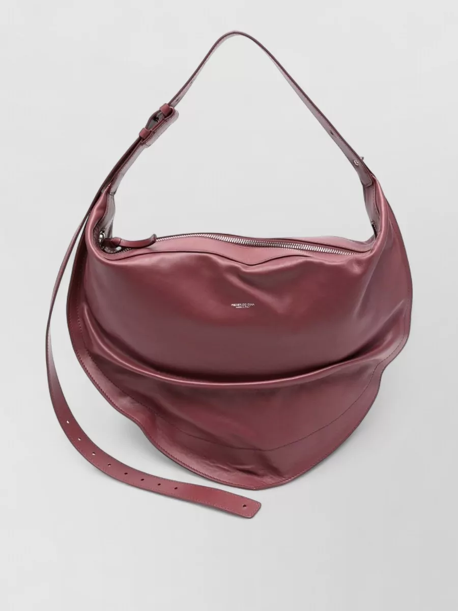 Federico Cina Leather Hobo Shoulder Bag