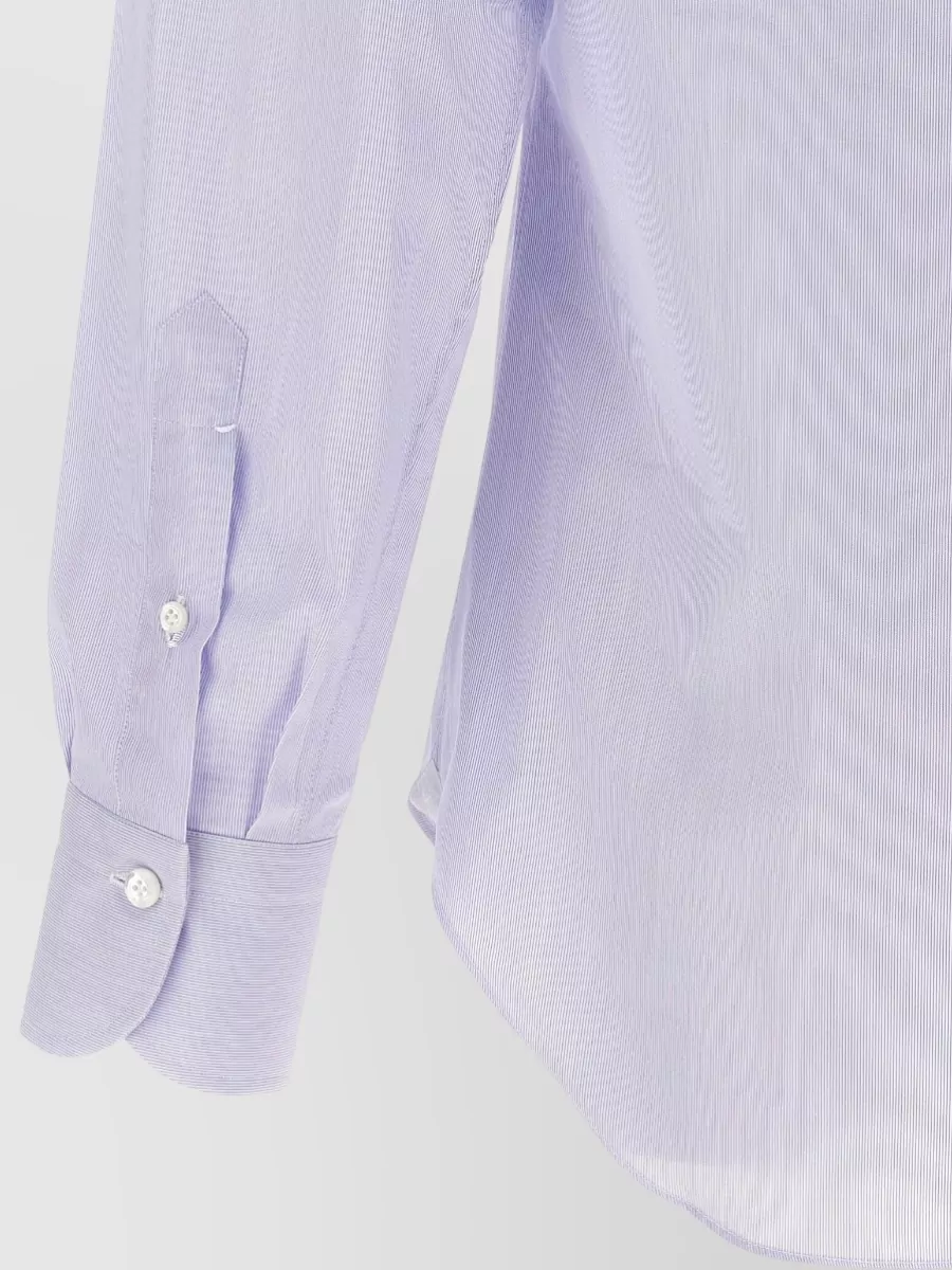 Finamore Cotton Micro Striped Shirt