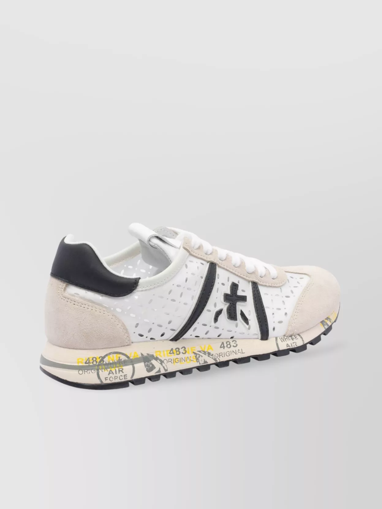 Premiata Low Top Sneakers With Contrast Heel Tab