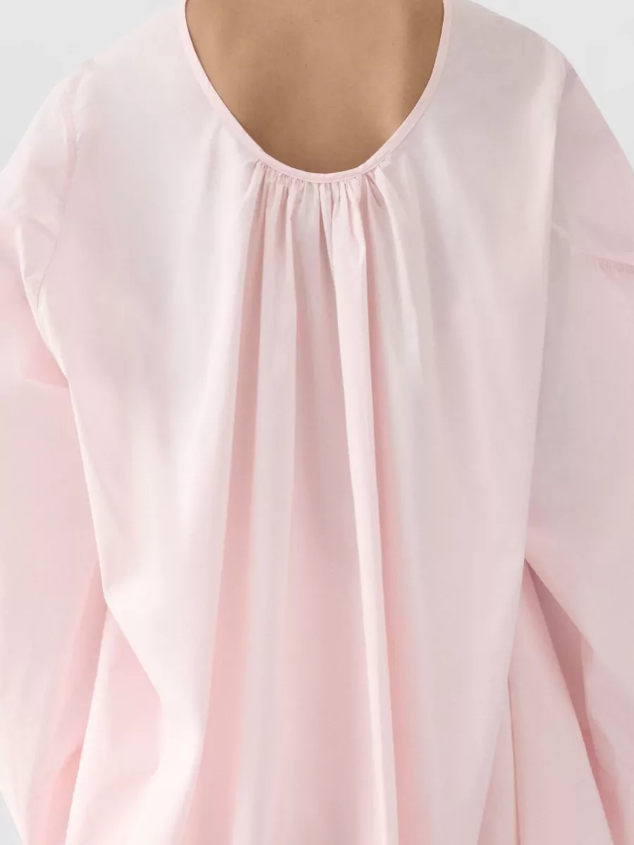 Jacquemus Textured V-Neck Long-Sleeve Asymmetric Hem Mini Dress