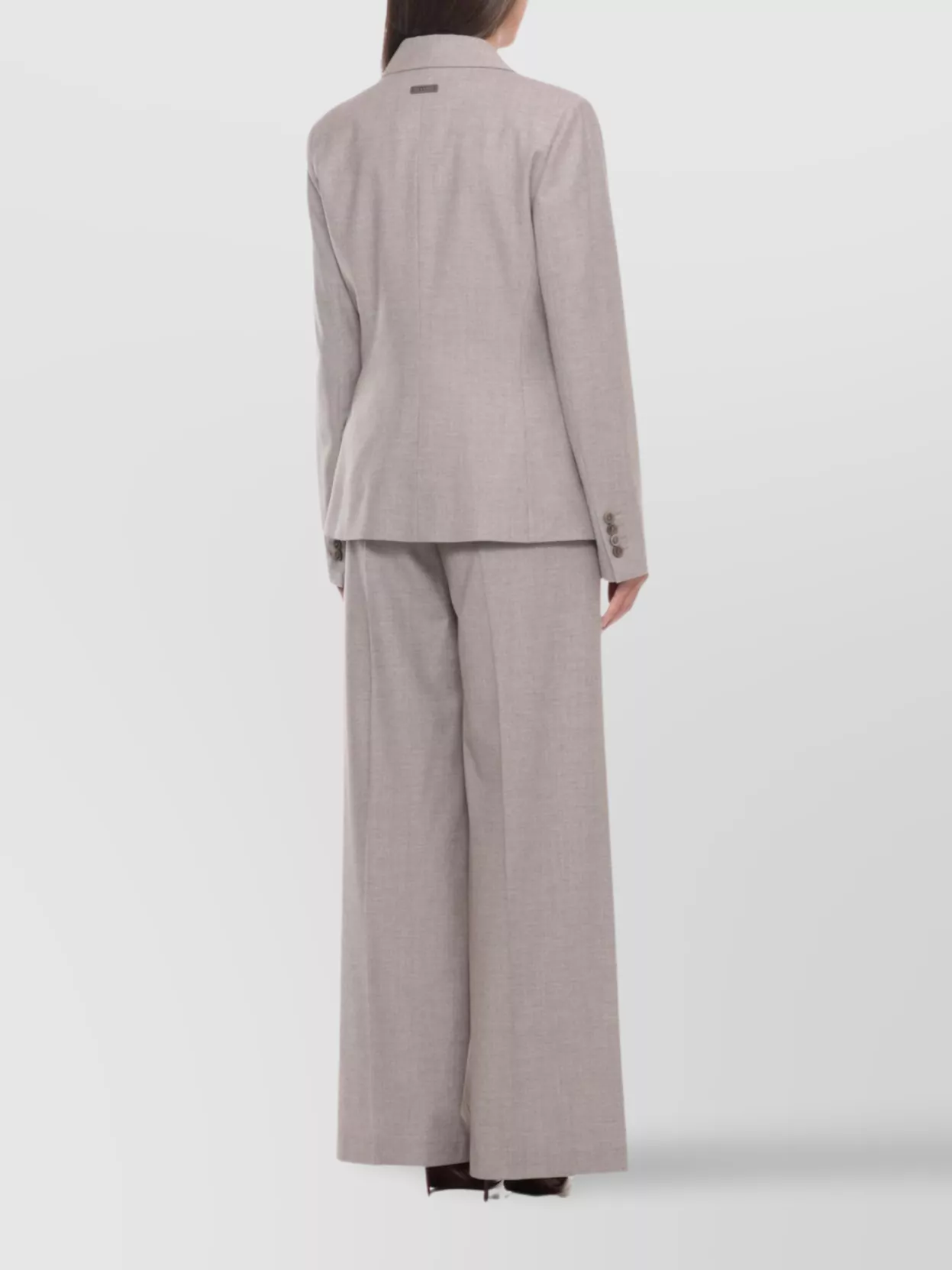 Peserico Double-Breasted Wool Blazer Featuring Pockets
