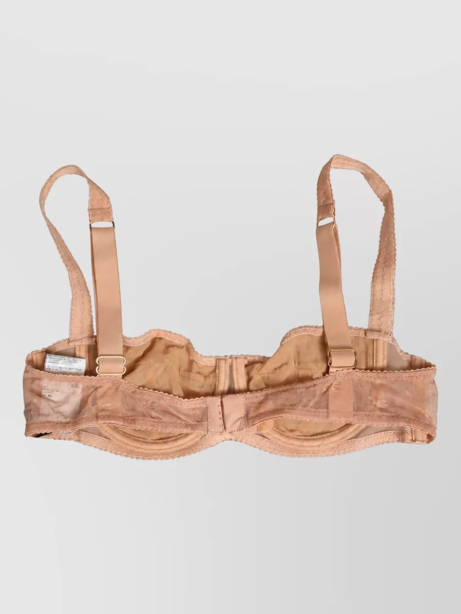 Dolce&Gabbana lace mesh underwire balconette bra