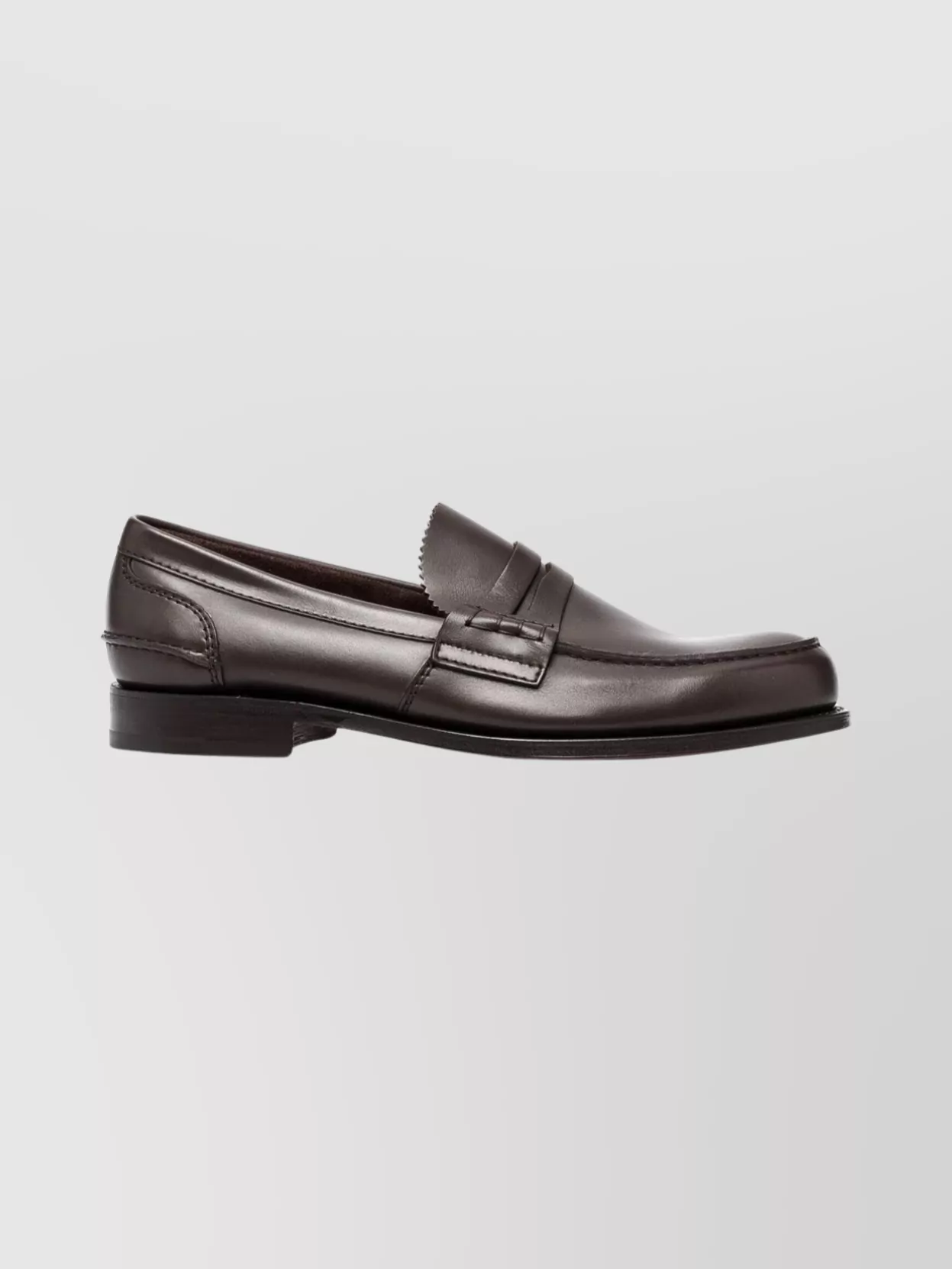 Church's Round Toe Penny Strap Loafers Polished Finish
