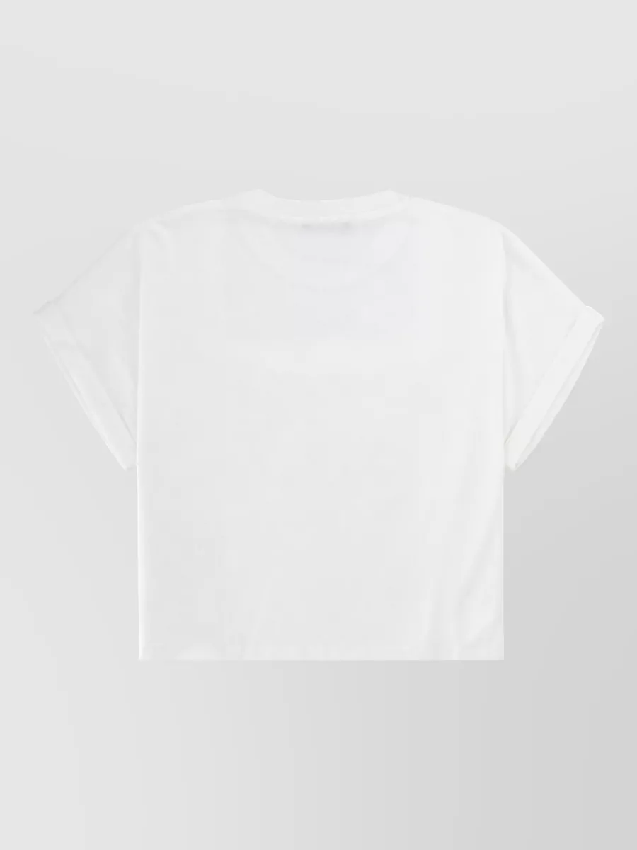 Balmain Cropped Logo T-Shirt