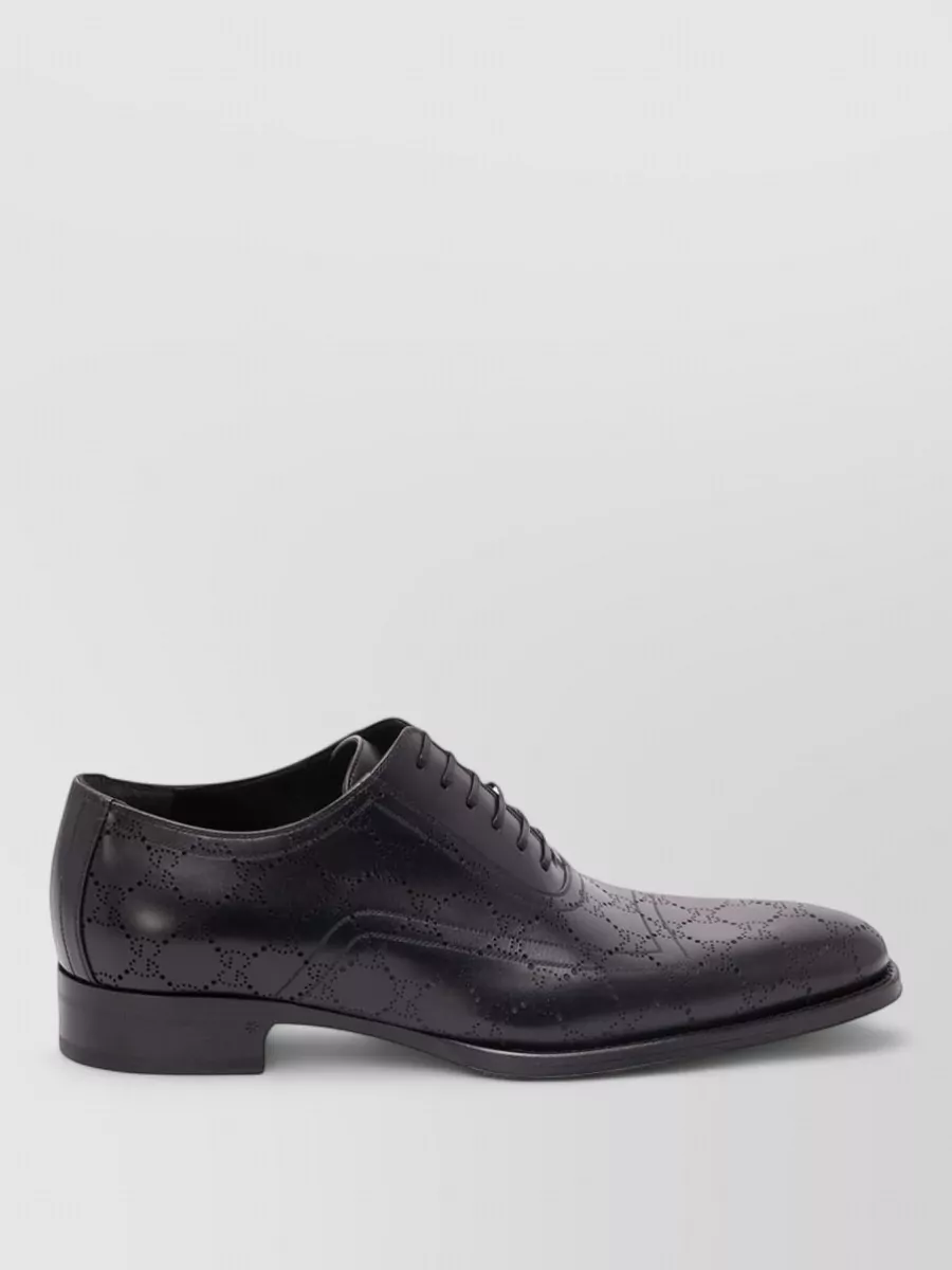 Gucci Leather Lace-Up Derby Shoes