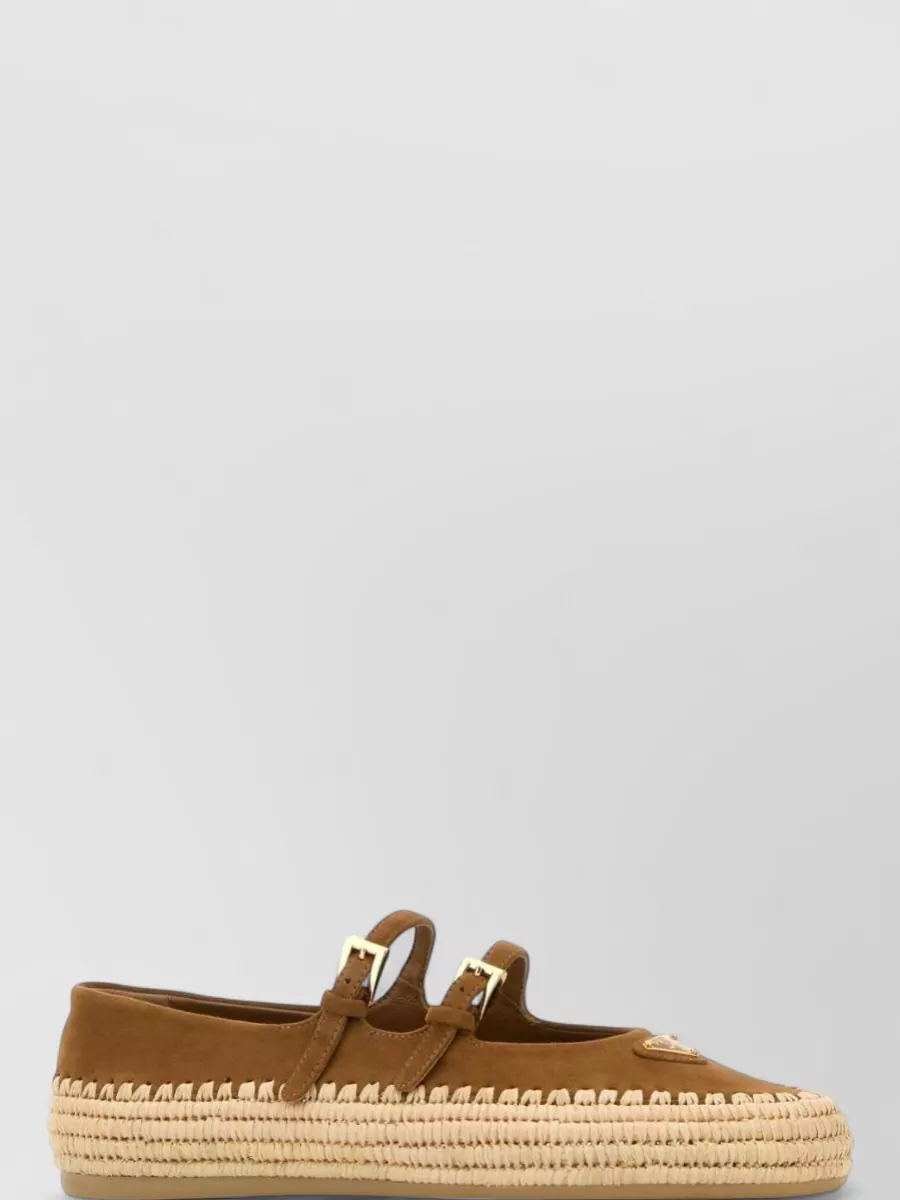 Prada Suede Leather Espadrilles