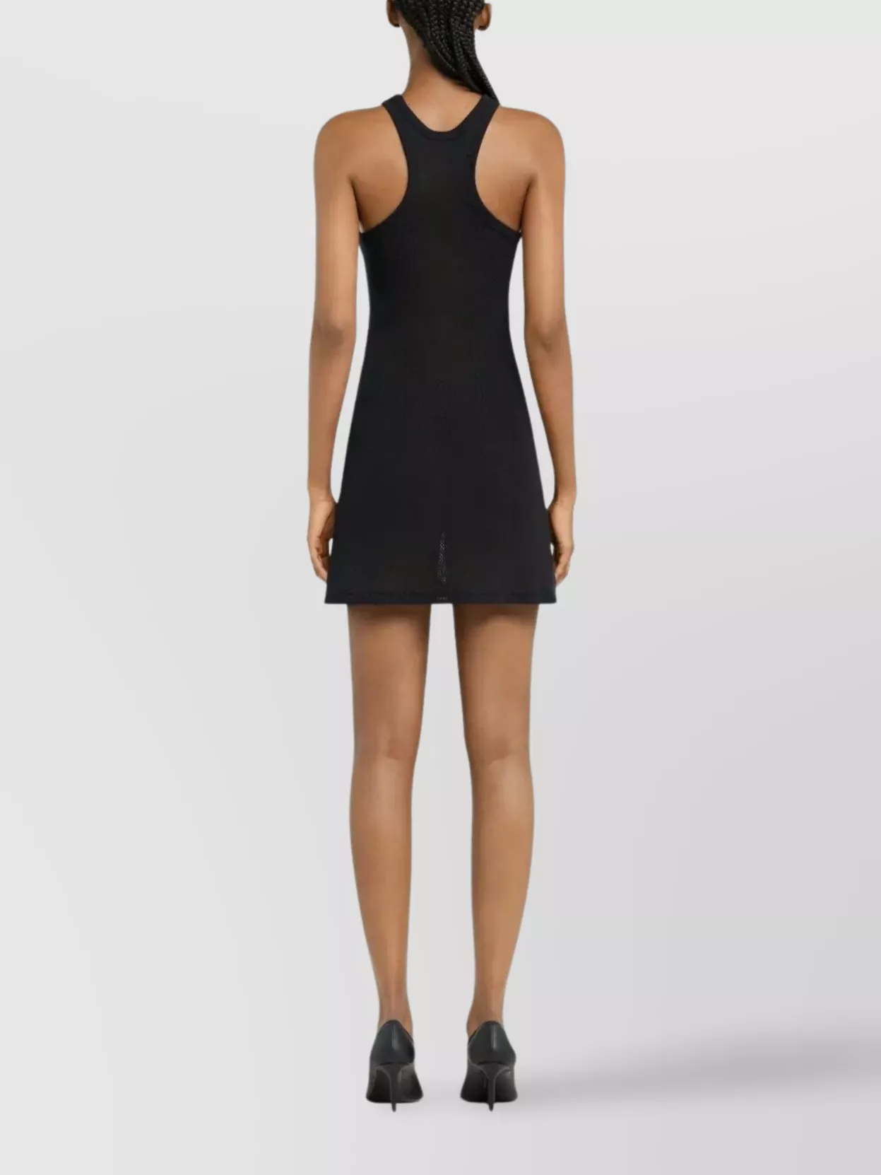 Shop Courrèges Mesh Mini Dress Scuba Racerback