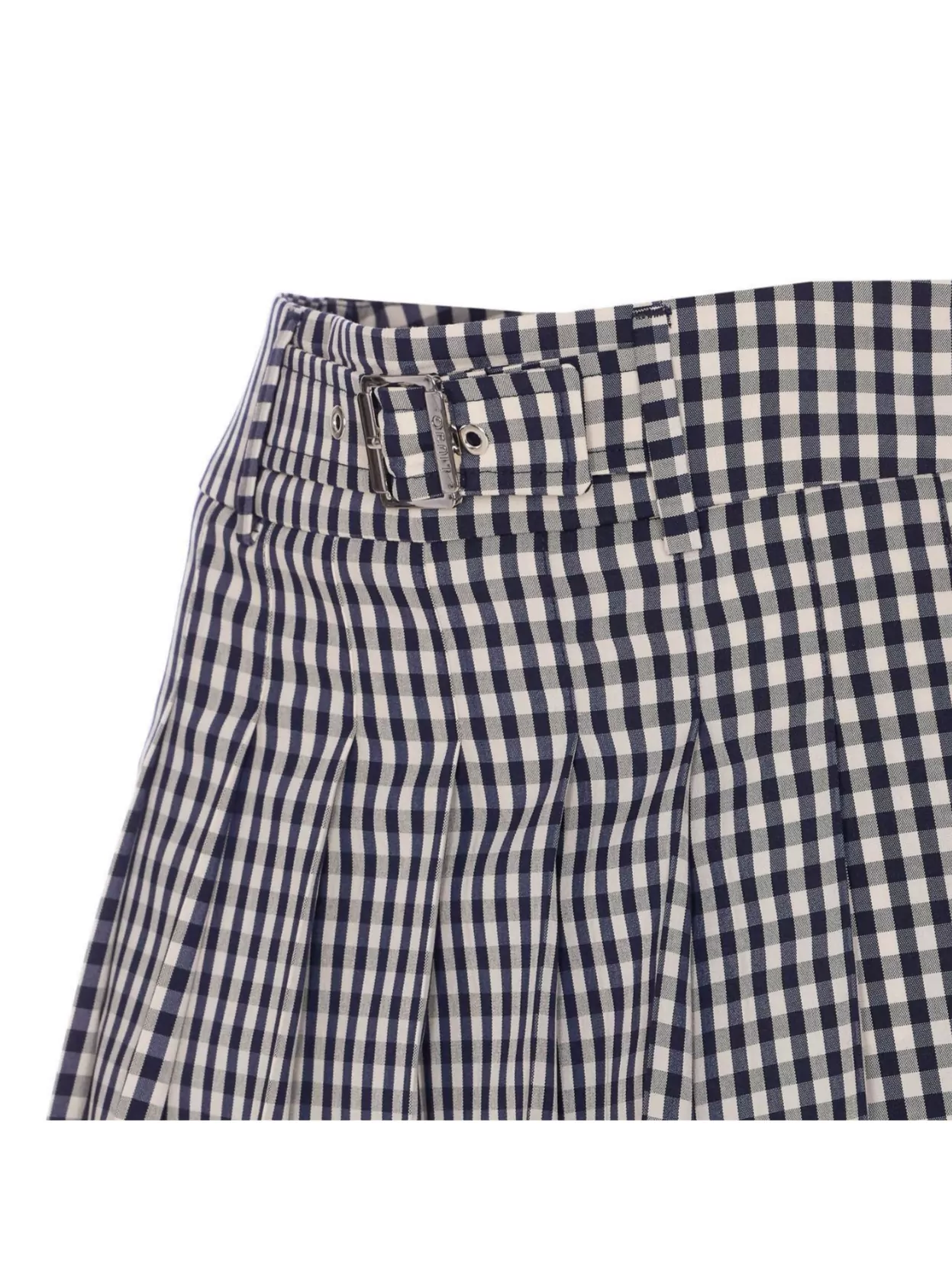 LIU •JO SKIRT WITH BELT LOOPS AND CHECK MOTIF