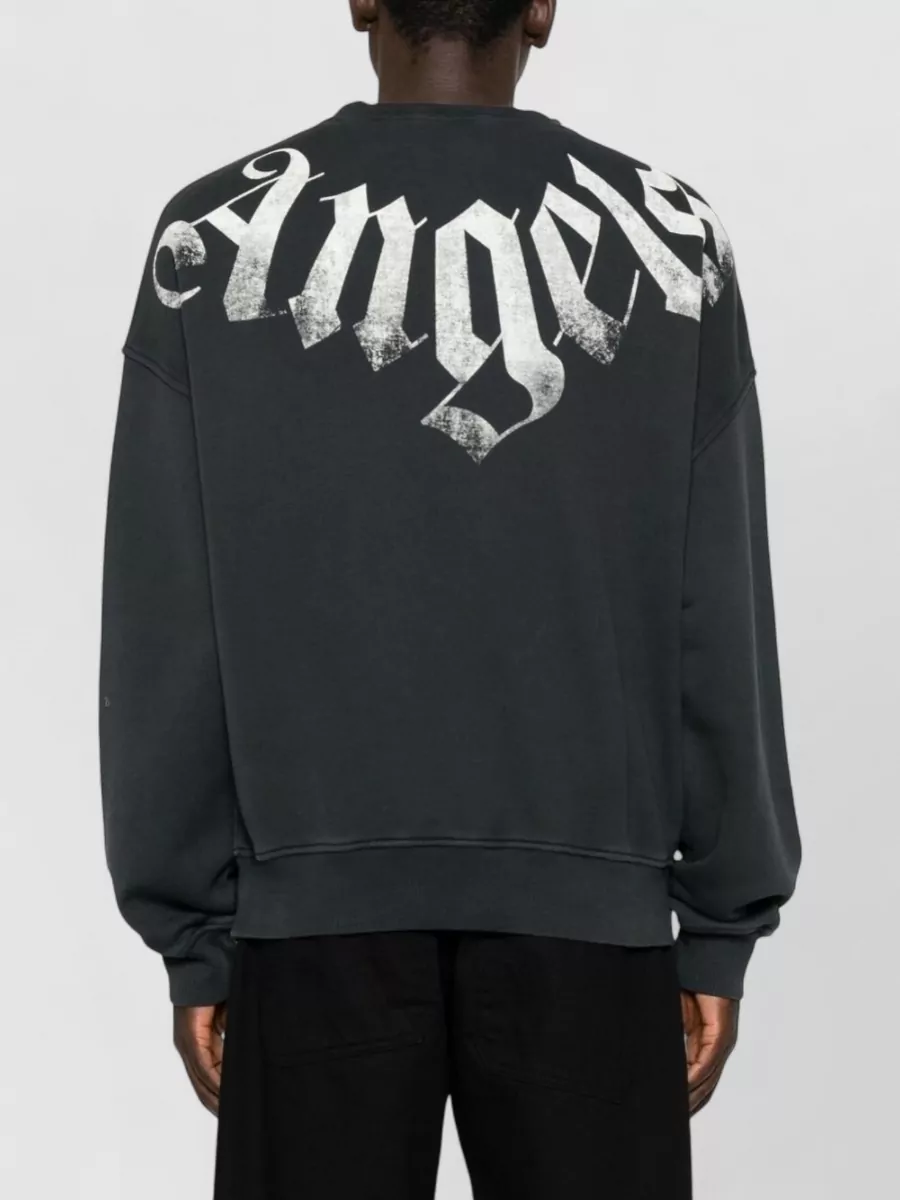 Palm Angels Cotton Oversized Logo-Print Sweatshirt