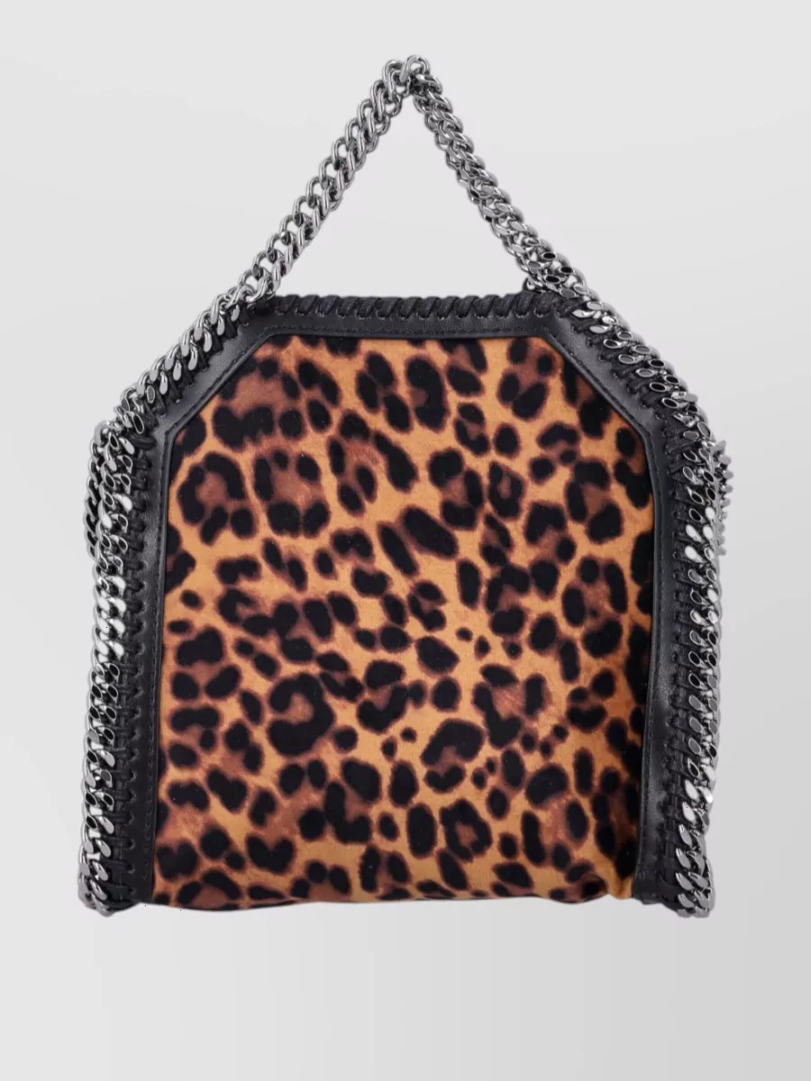 Stella Mccartney Falabella Micro Velvet Leopard-Print Tote Bag