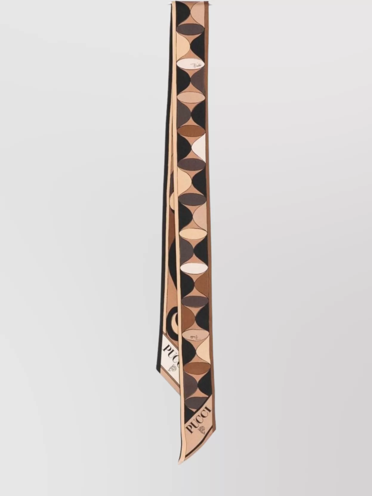 Pucci Geometric Design Lightweight Long Silk Scarf In Multi