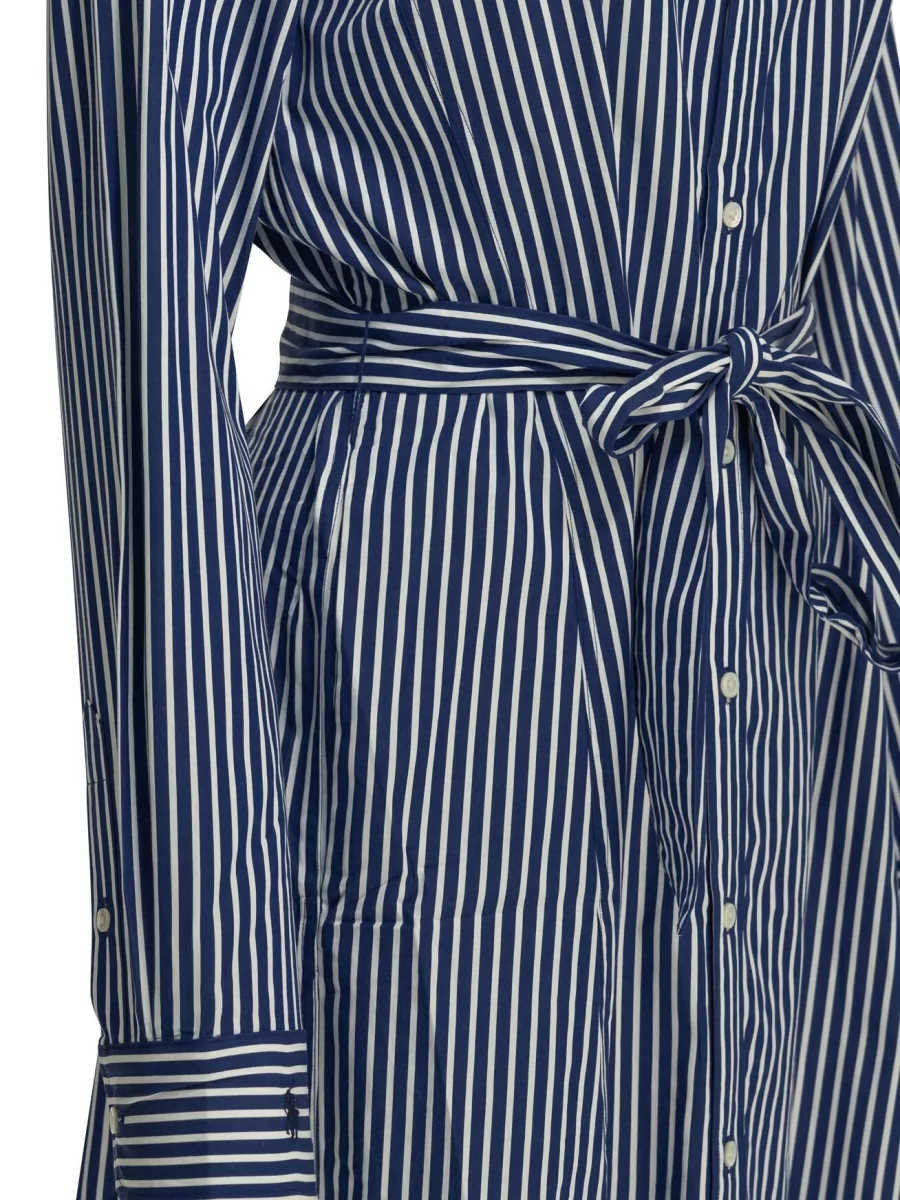 Polo Ralph Lauren Striped Cotton Shirt Midi Dress