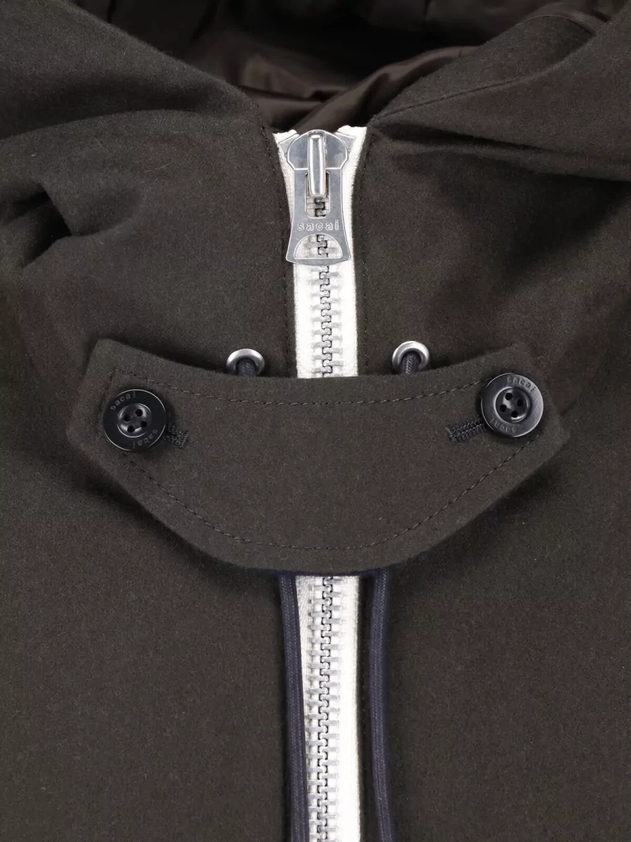 Sacai Wool Hooded Jacket