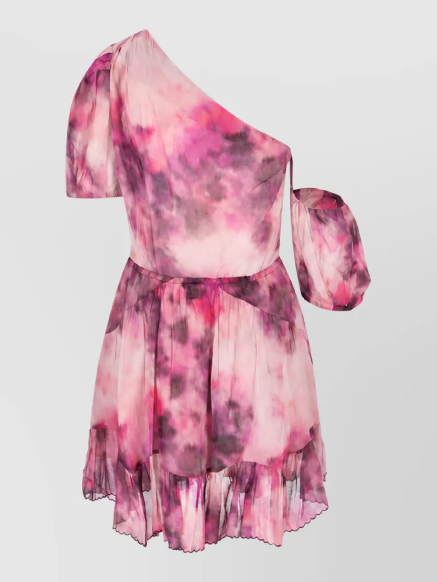 Isabel Marant Cotton Asymmetric One-Shoulder Mini Dress