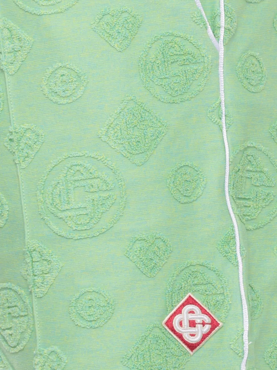 Casablanca Logo-Patch Monogram Towelling Deck Shorts