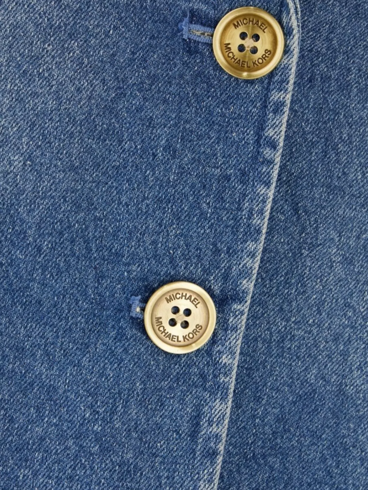 Michael Kors Lapel Blazer With Buttoned Pockets In Blue
