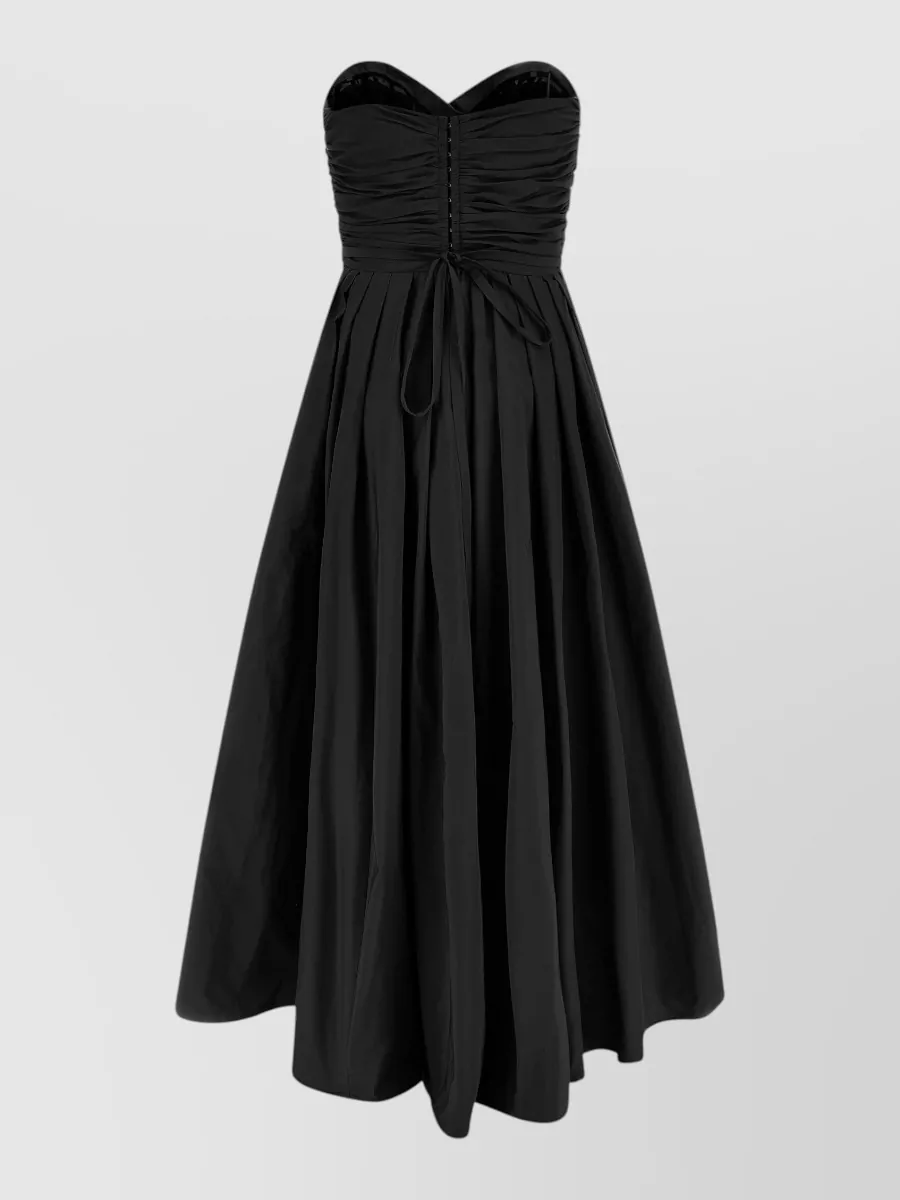 Pinko Taffeta Draped Off Shoulder Sleeveless Gown