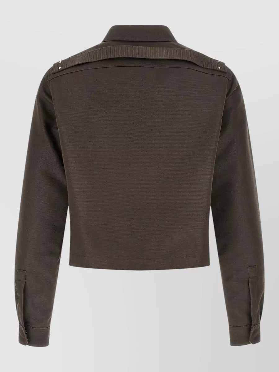 Rick Owens Cropped Long-Sleeve Shirt Jacket