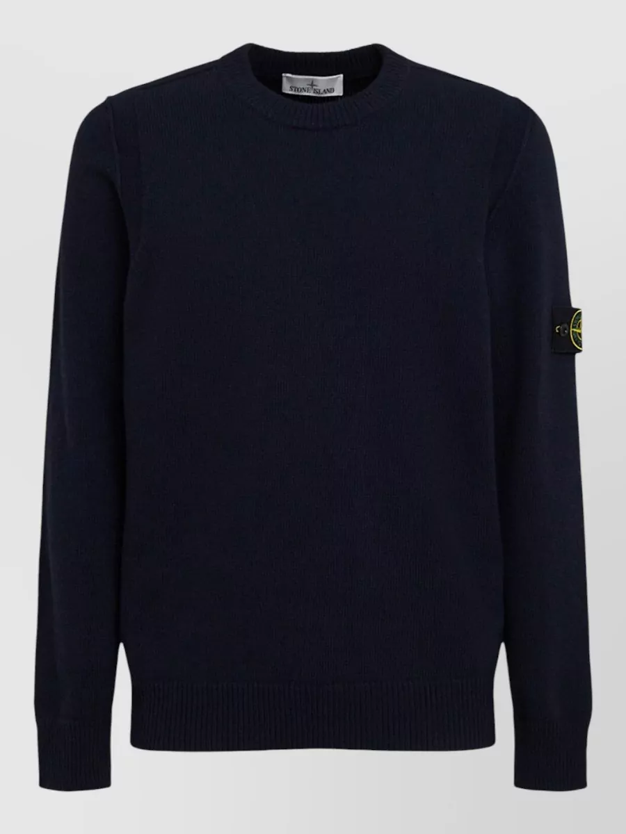 Stone Island ribbed loose-fit cotton crewneck sweater