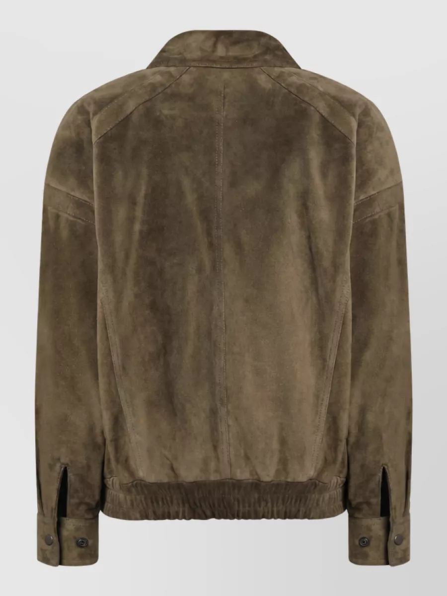 Saint Laurent Leather Fitted Jacket