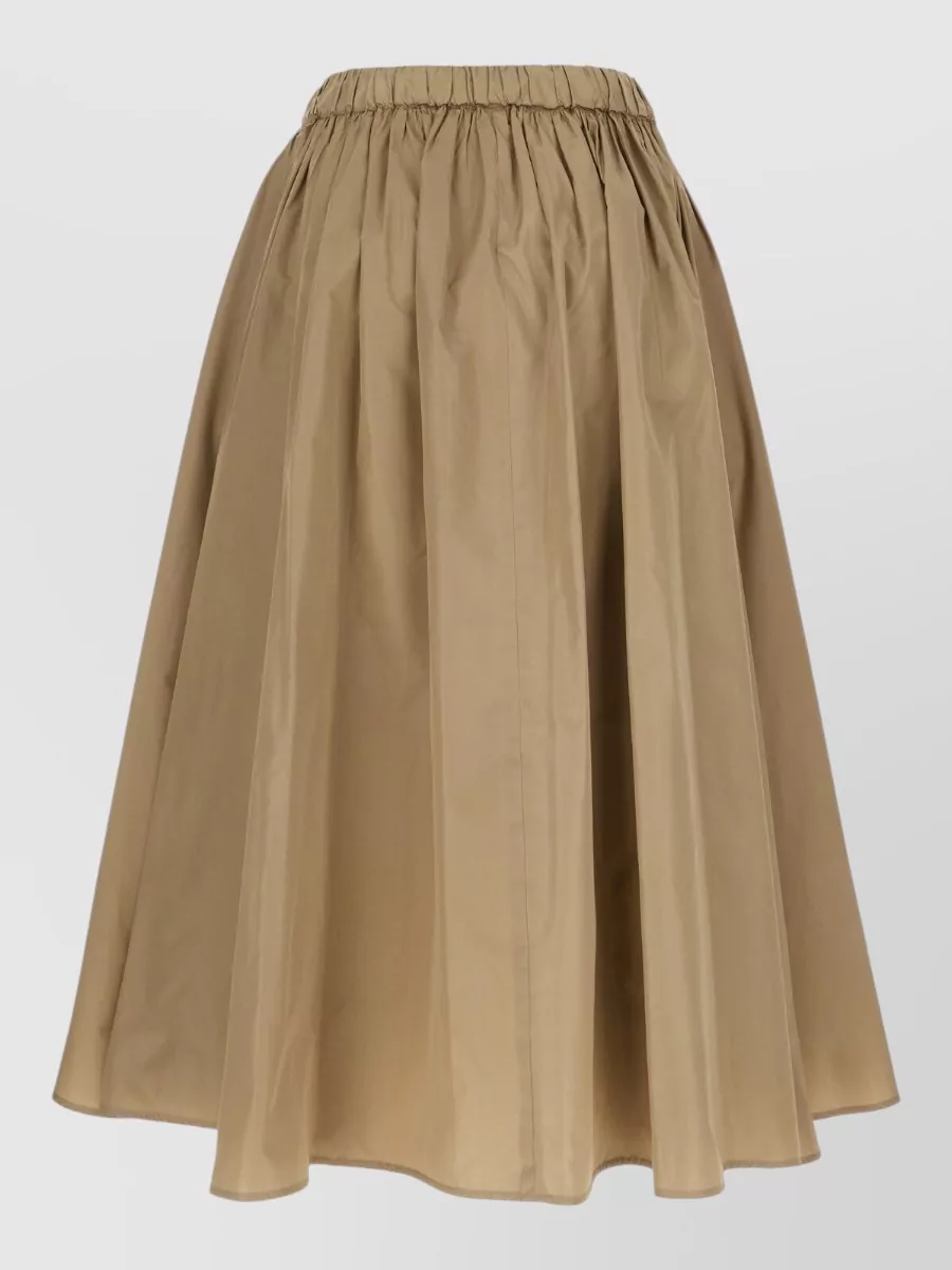 Max Mara Silk Blend Taffeta Midi Skirt