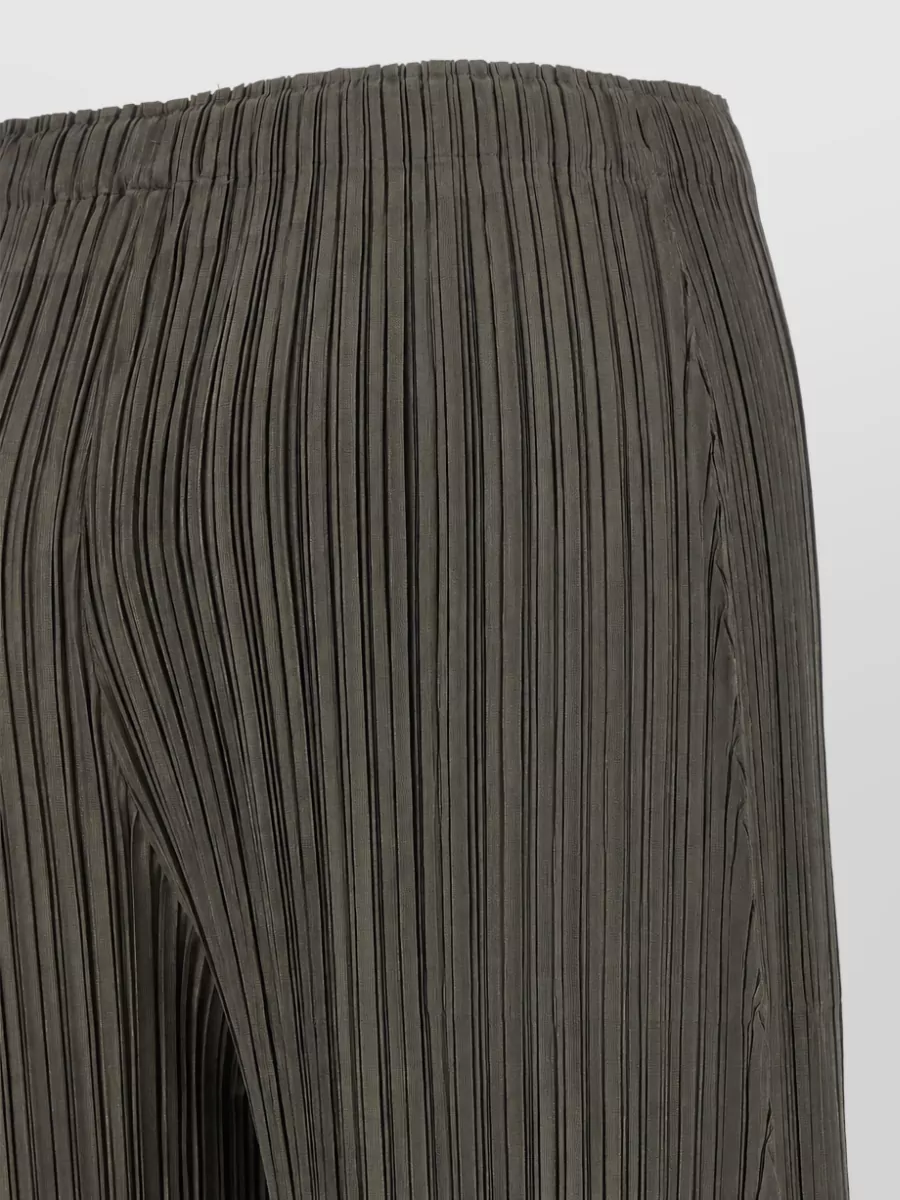 Pleats Please Issey Miyake Mellow Pleats Cropped Wide-Leg Pants