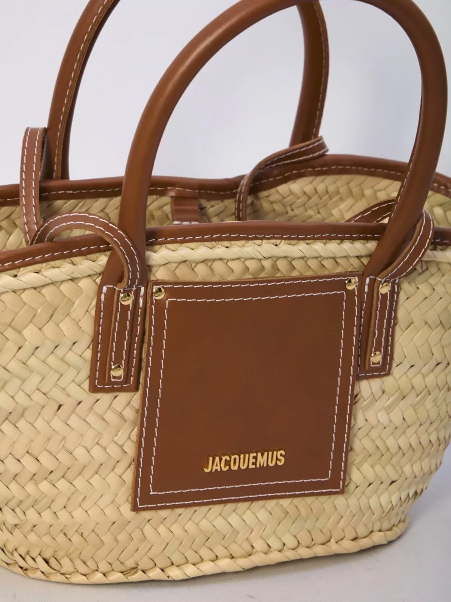 Jacquemus Le Petit Panier Soli Leather Beach Bag