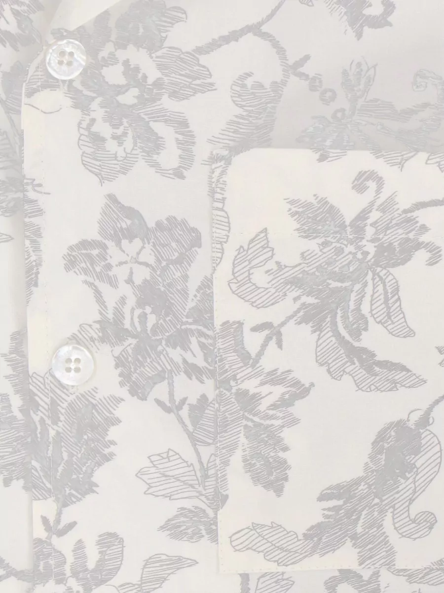 Golden Goose Short Sleeve Shirt Button Down Floral Pocket