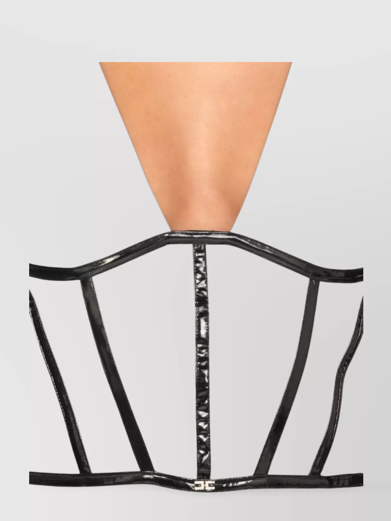Elisabetta Franchi Asymmetric Hem Sleeveless Corset Dress