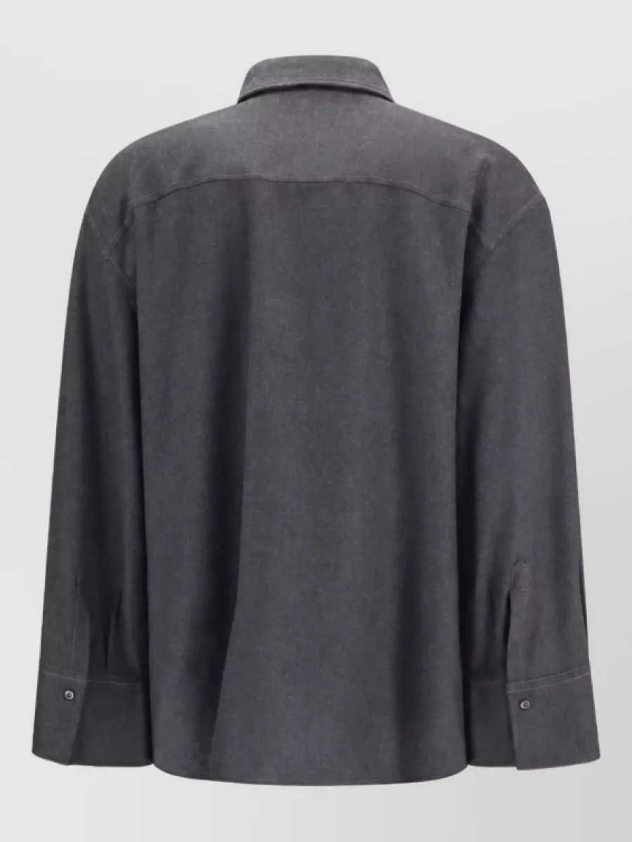 Brunello Cucinelli Wool Dress Shirt